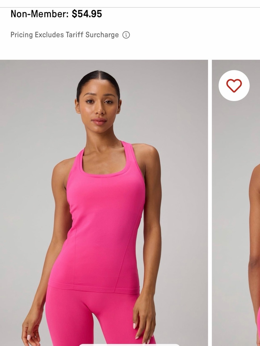 Fabletics Pink CrusSeamless Racerback Tank Top NWT Women’s XS